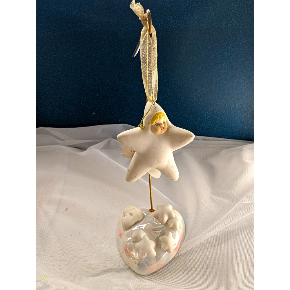 Vintage Encore Starseeds Faith Angel Ornament & Stand | 2002 Star Seeds Figurine